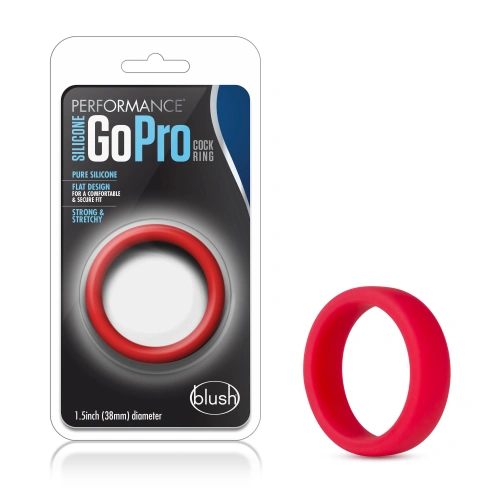 Penis ring made of 100% silicone Performance Go Pro red [3]