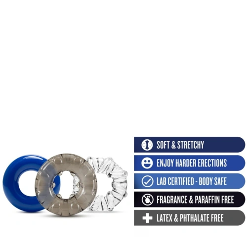 Set of three Stay Hard penis rings [4]