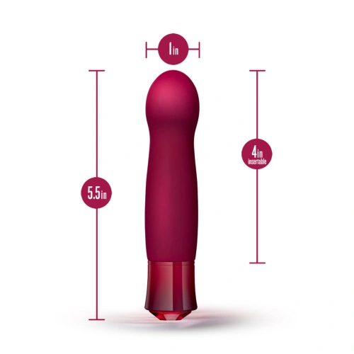**Nina - Oh My Gem Classy Red Garnet Crystal Rechargeable Warming Vibrator [4]