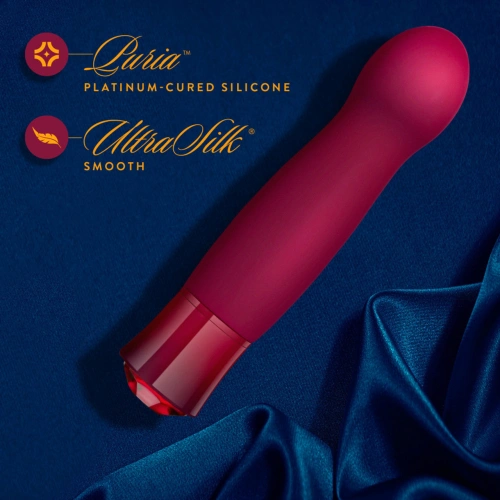 **Nina - Oh My Gem Classy Red Garnet Crystal Rechargeable Warming Vibrator [5]