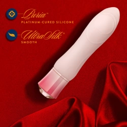 **Nina - Rechargeable warming vibrator with Oh My Gem Elegant morganite crystal