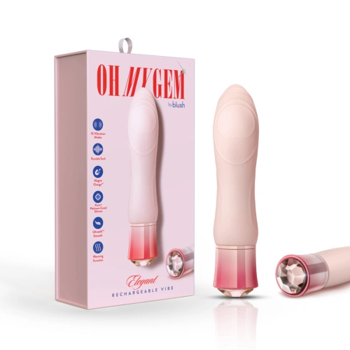 **Nina - Rechargeable warming vibrator with Oh My Gem Elegant morganite crystal [9]