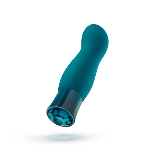 **Nina - Rechargeable Warming Vibrator with Oh My Gem Fierce Blue Topaz Crystal