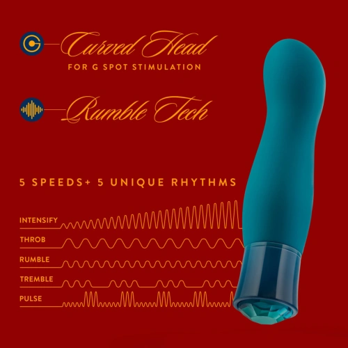 **Nina - Rechargeable Warming Vibrator with Oh My Gem Fierce Blue Topaz Crystal [7]