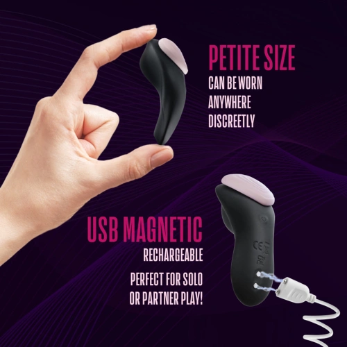 Nina - Temptasia Heartbeat Rechargeable Silicone Clitoris Stimulator for Underwear with Remote Control [5]
