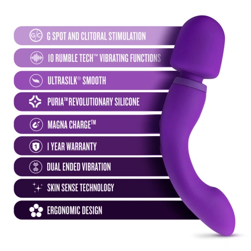 Nina - Rechargeable 2 in 1 vibrator and Wand Massager Dual Sense [4]