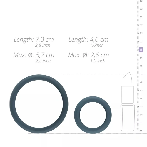 Set of 6 flat silicone Boners penis rings [3]