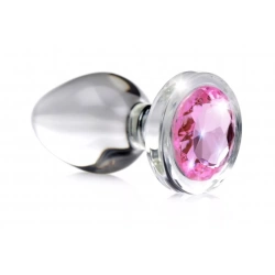 Booty Sparks Pink Gem Glass Butt Plug