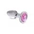Pink Gem Glass M Butt Plug with pink crystal Pink Gem Glass M Butt Plug with pink crystal