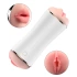Foxshow Cyber ​​Leather Vibrating Interactive Double Masturbator