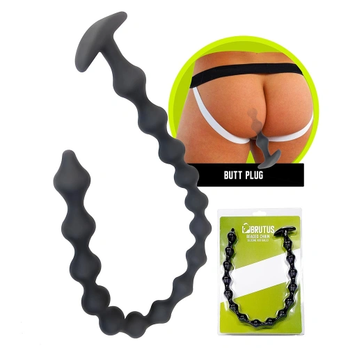 Brutus Beaded Chain Long Silicone Anal Rosary [1]