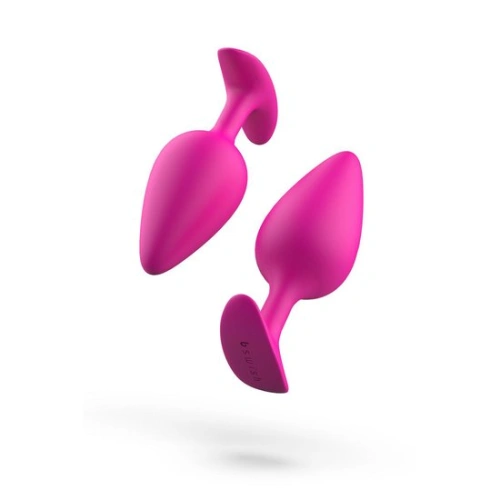 Magenta silicone butt plug [2]