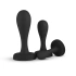 **Nina - Set of 3 butt kickers silicone anal dilators black [5]
