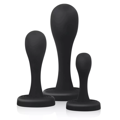 **Nina - Set of 3 butt kickers silicone anal dilators black