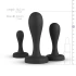 **Nina - Set of 3 butt kickers silicone anal dilators black [7]