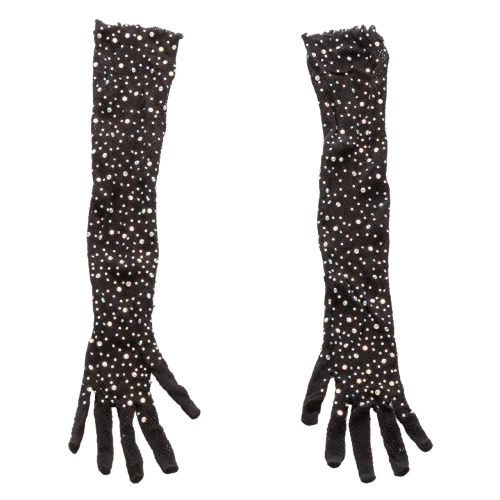 Dilyana- Long Mesh Gloves with Radiance Crystals