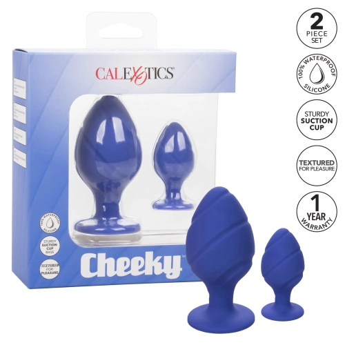 Set of 2 silicone anal dilators Cheeky blue [11]