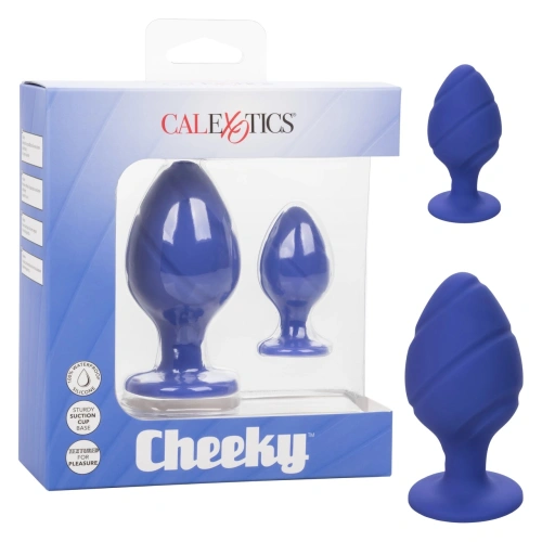 Set of 2 silicone anal dilators Cheeky blue [12]