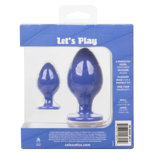 Set of 2 silicone anal dilators Cheeky blue [14]