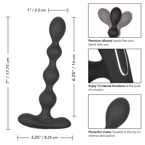 **Nina - Rechargeable Vibrating Anal Silicone Eclipse Eclipse Black [4]