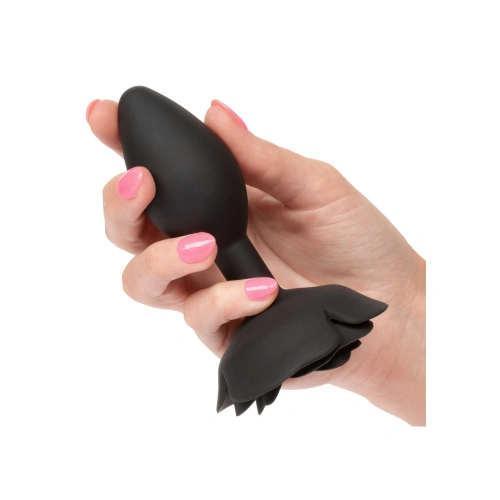 Silicone butt plug rose Calexotics Forbidden black [4]