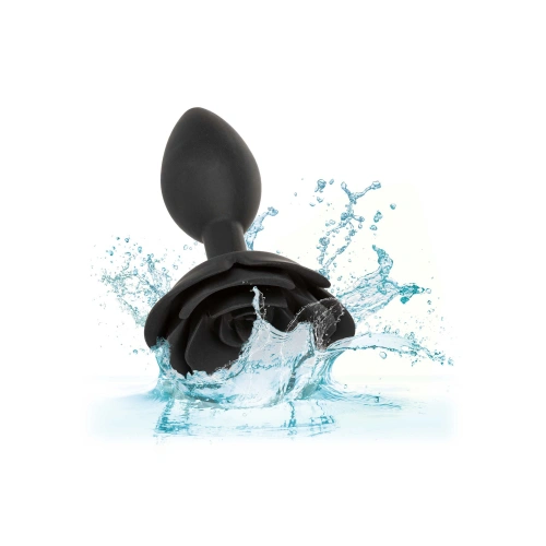 Silicone butt plug rose Calexotics Forbidden black [6]