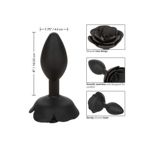 Silicone butt plug rose Calexotics Forbidden black [7]