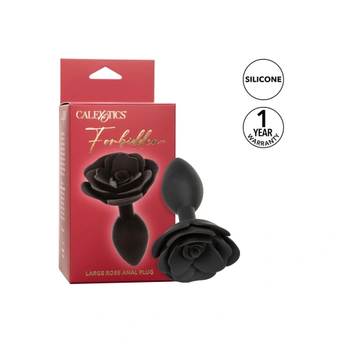 Silicone butt plug rose Calexotics Forbidden black [8]