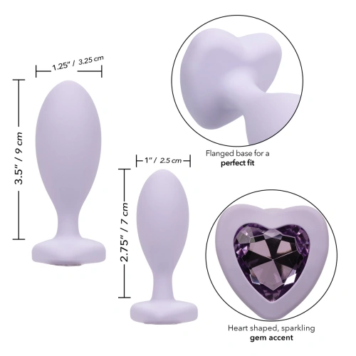 2 pcs. silicone expanders with crystal First Time purple [7]