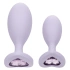 2 pcs. silicone expanders with crystal First Time purple