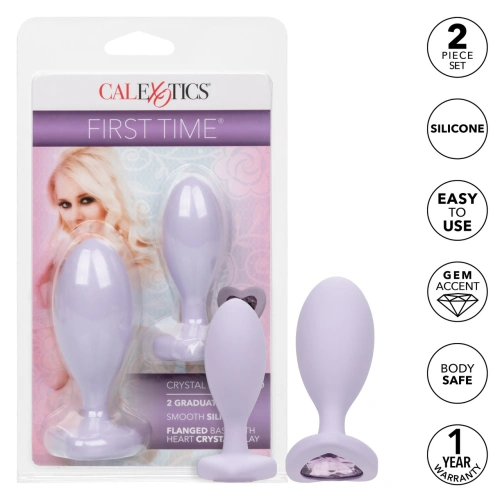 2 pcs. silicone expanders with crystal First Time purple [8]