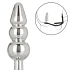 Nina - Star Fucker Beaded metal anal dilator with crystal and silicone penis and testicle clamp [8]