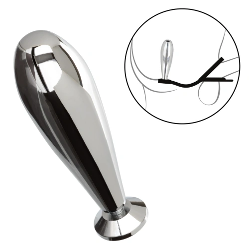 Star Fucker Glider metal butt plug with crystal and double silicone clasp [9]