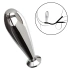 Star Fucker Glider metal butt plug with crystal and double silicone clasp [9]