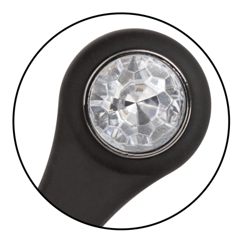 Star Fucker Glider metal butt plug with crystal and double silicone clasp [2]
