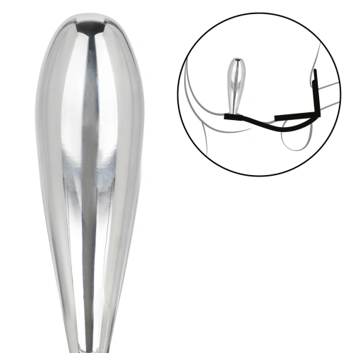 Star Fucker Glider metal butt plug with crystal and double silicone clasp [6]