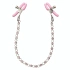 **Nina - Pink Crystal Chain Nipple Clips