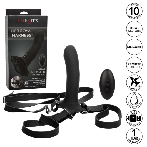 Strap-on with remote and vibrating dildo Her Royal Harness Me2 [11]