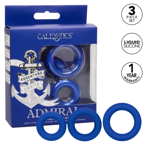 Set of 3 pcs. Admiral silicone penis rings [8]