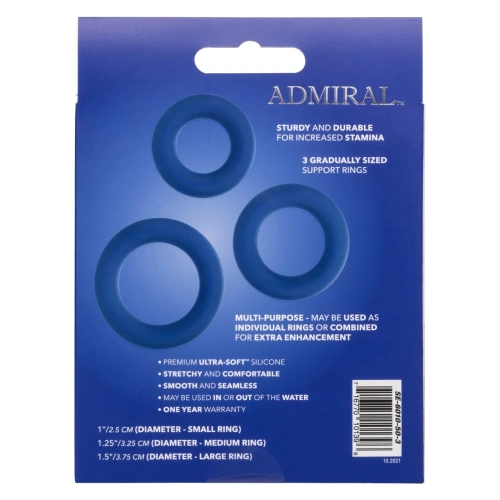 Set of 3 pcs. Admiral silicone penis rings [9]