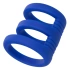 Triple penis ring made of silicone Admiral Triple Cock Cage blue [1]