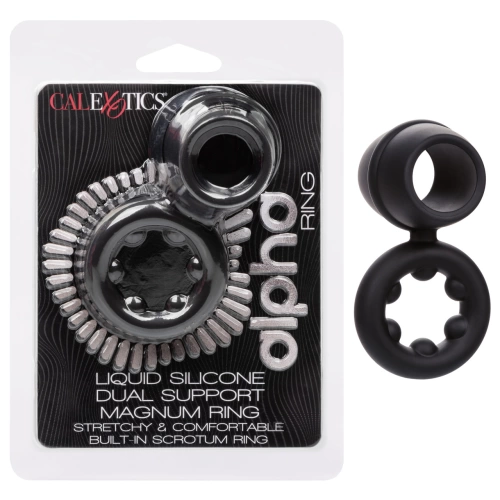Nina - Alpha Dual Magnum Ring silicone double fastener black [10]