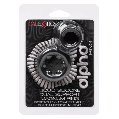 Nina - Alpha Dual Magnum Ring silicone double fastener black [11]
