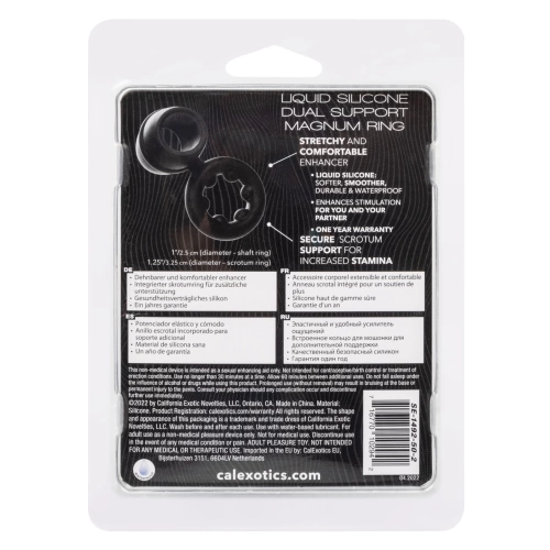 Nina - Alpha Dual Magnum Ring silicone double fastener black [12]