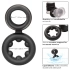 Nina - Alpha Dual Magnum Ring silicone double fastener black [8]