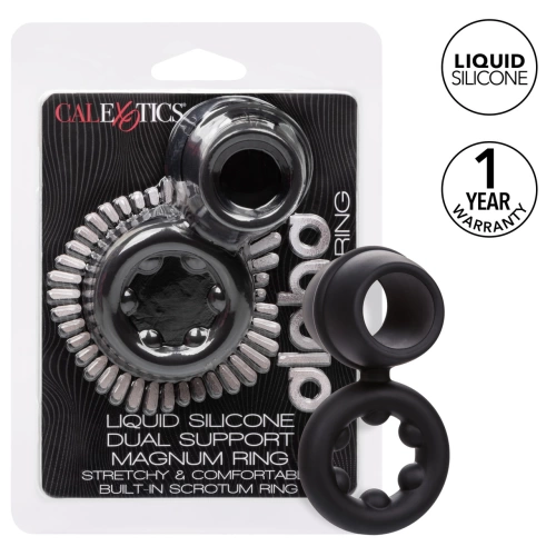 Nina - Alpha Dual Magnum Ring silicone double fastener black [9]