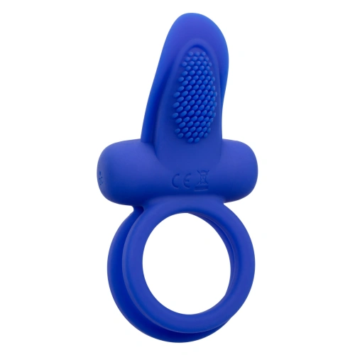 Nina - Vibrating double penis ring with dual pleaser clitoris stimulator blue [1]