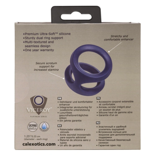 Nina - Viceroy Dual Ring Calexotics Silicone Penis and Testicle Clamp [14]