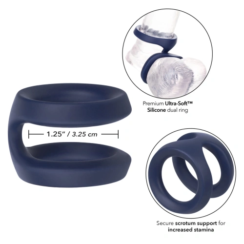 Nina - Viceroy Dual Ring Calexotics Silicone Penis and Testicle Clamp [8]