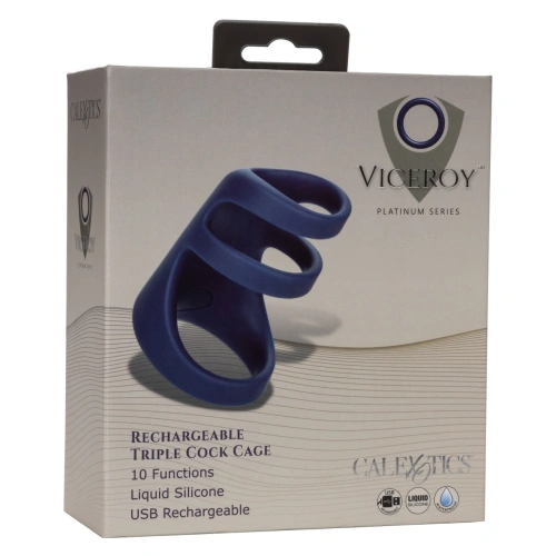 Nina - Rechargeable Vibrating Triple Cock Cage Viceroy Triple Cock Cage [15]